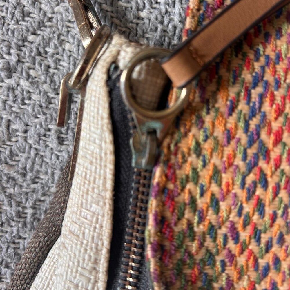 Handmade Spanish Crossbody Backpack – Woven Multicolor Flap - Picture 3 of 7